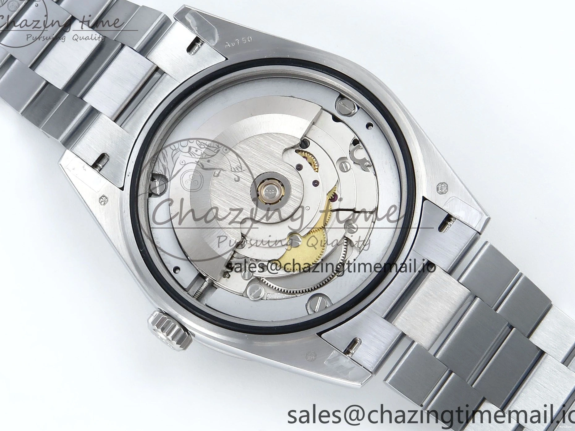 MiroTime 0409 Seasonal DayDate 40 SS QF 1:1 Best Edition Blue Black Dial Diamonds Bezel on President Bracelet A2836 V5 (Gain Weight) 482